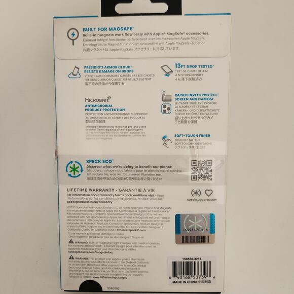 Speck Presidio2 Pro iPhone 15 Case MagSafe Compatible, 6.1 inch Bone/Gold/Brown - Picture 2 of 3